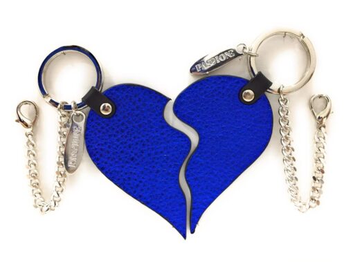 Portachiavi Cuore condiviso - Blu elettrico/Nero