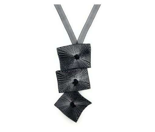 Collana Trilogy - Vera pelle - Nero