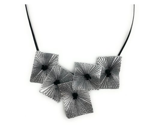 Collana Bouquet - Vera pelle - Argento