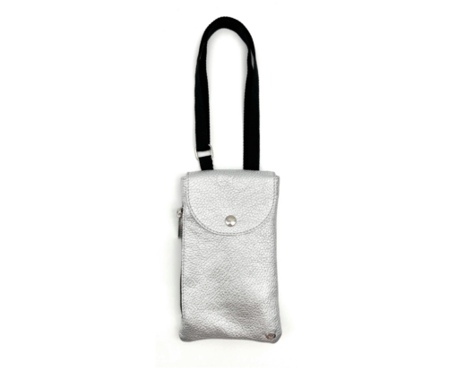 Porta cellulare a tracolla - Argento