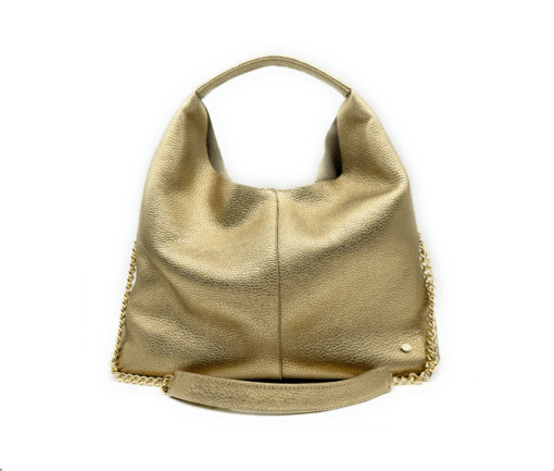 Borsa Hobo XS con tracolla catena - Oro