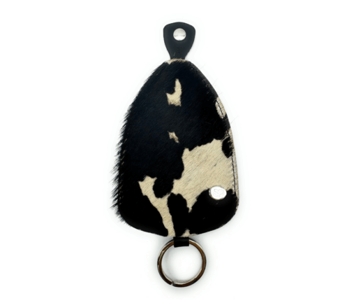 Portachiavi a Campana, vera pelle cavallino - Mucca beige