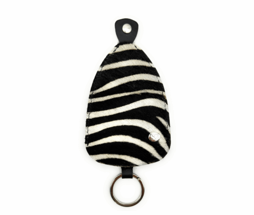 Portachiavi a Campana, vera pelle cavallino - Zebra