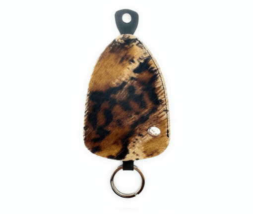 Portachiavi a Campana, vera pelle cavallino - Mix animalier