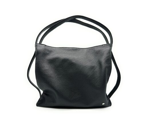 Borsa Zaino convertibile - Doppio uso in pelle - Nero