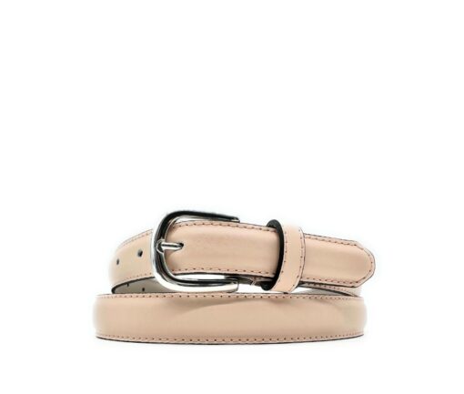 Cintura bombata alta 2,5 cm in pelle liscia - Rosa
